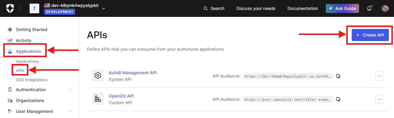 Auth0 Applications